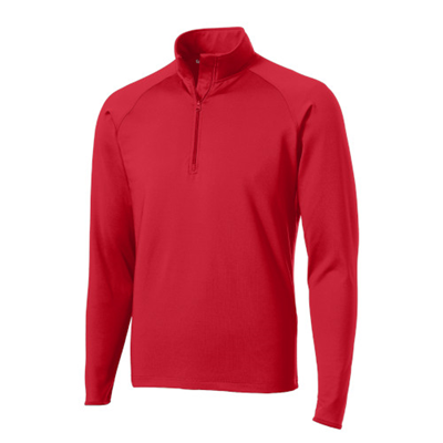 Stretch Quarter Zip - True Red
